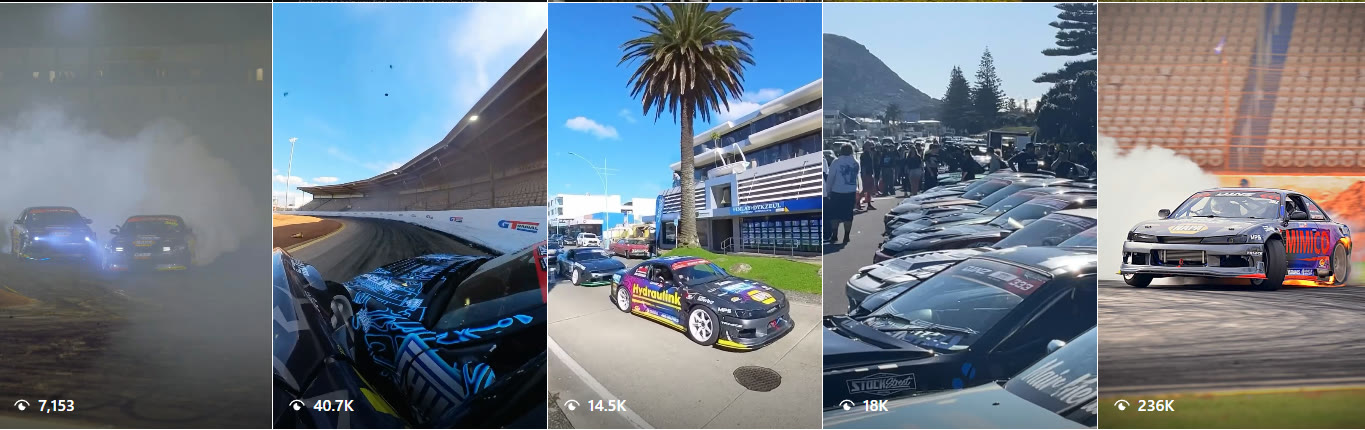 Team DSR social posts with view counts ranging from 7,153 to 236K